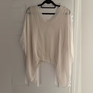 Elegant Cream Women's Silk Top